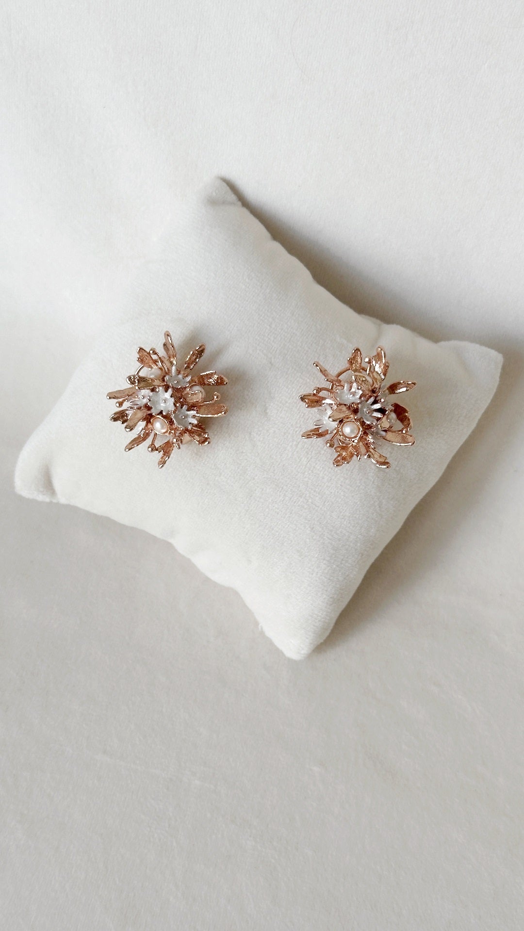 Wild Flower Bouquet Studs Rose Gold