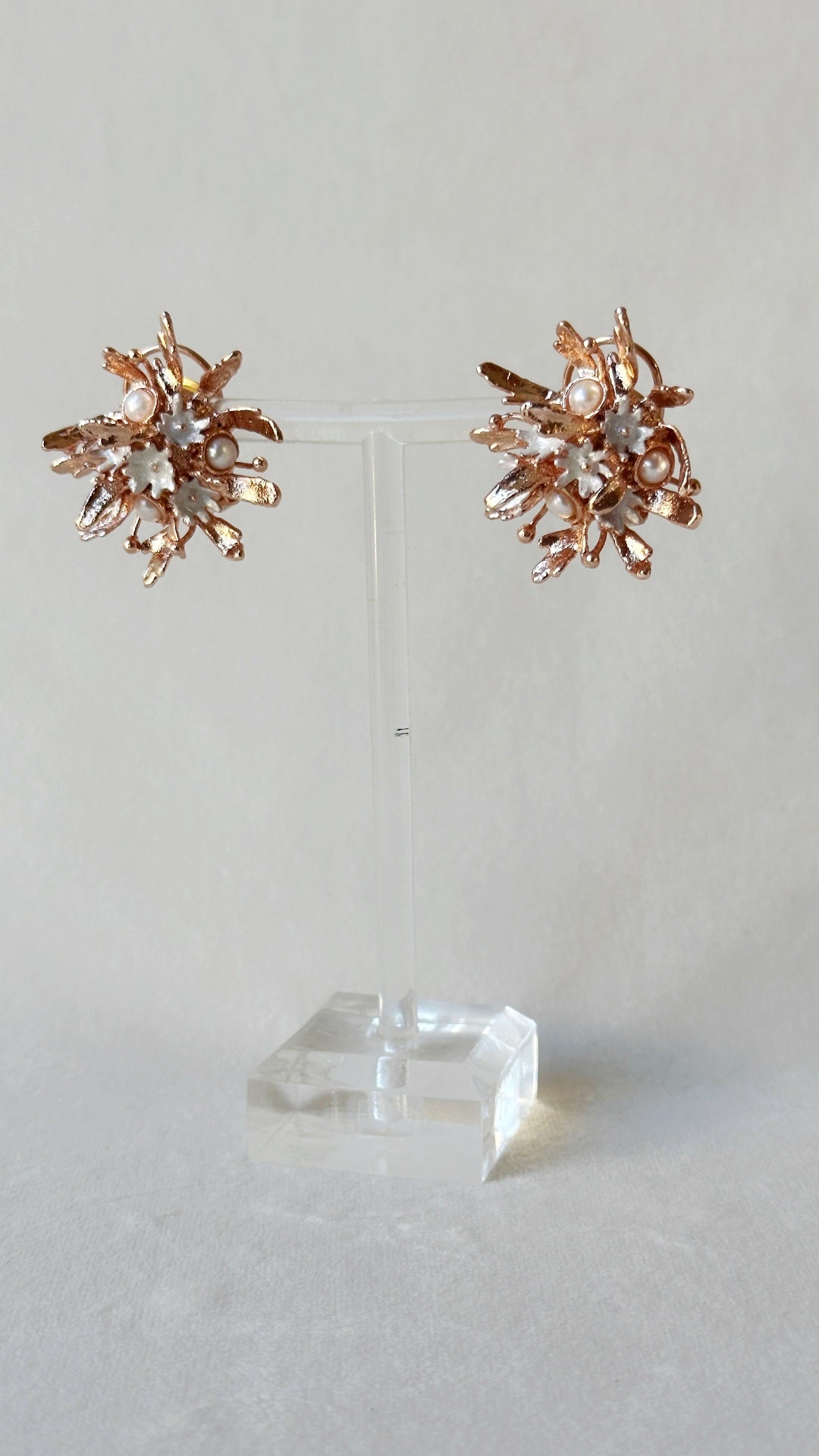 Wild Flower Bouquet Studs Rose Gold