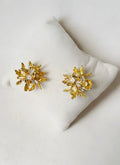 Wild Flower Bouquet Studs Snowy White