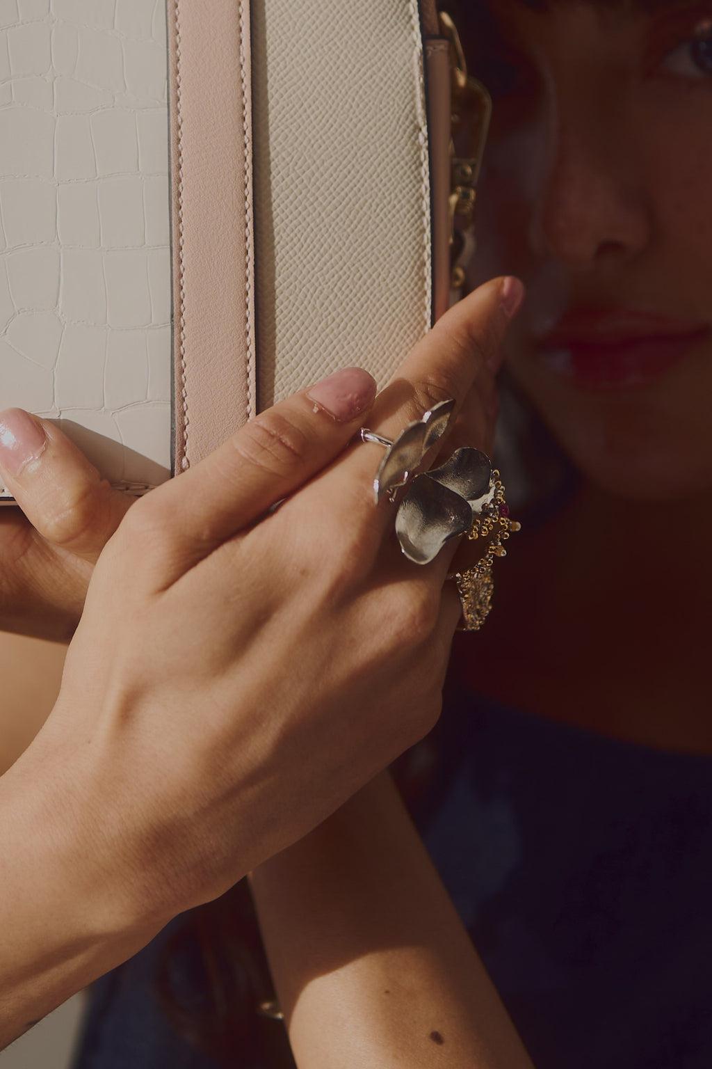 Wings of Spring Open Flexible Ring Silver