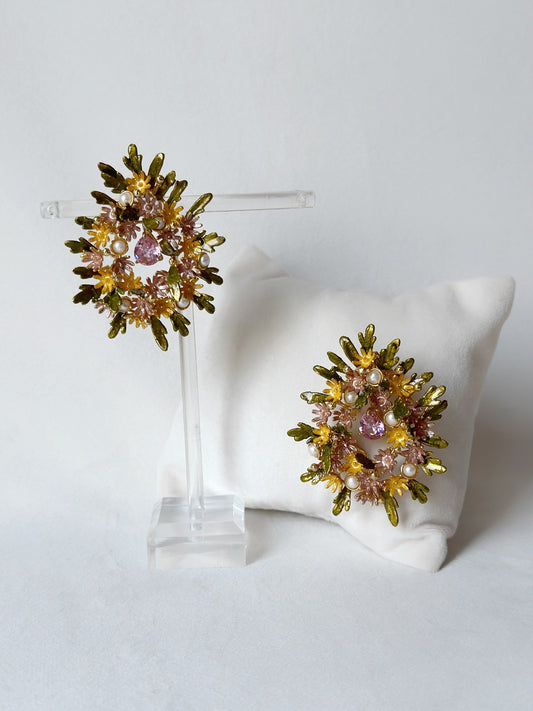 Enchanted Glade Earrings - Pastel Garden