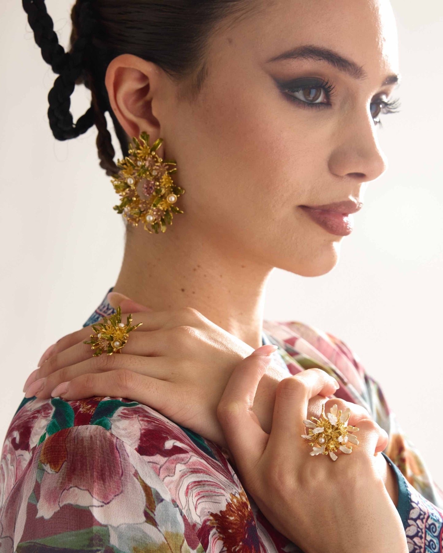 Enchanted Glade Earrings - Pastel Garden