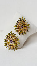 Enchanted Glade Earrings - violet woodland