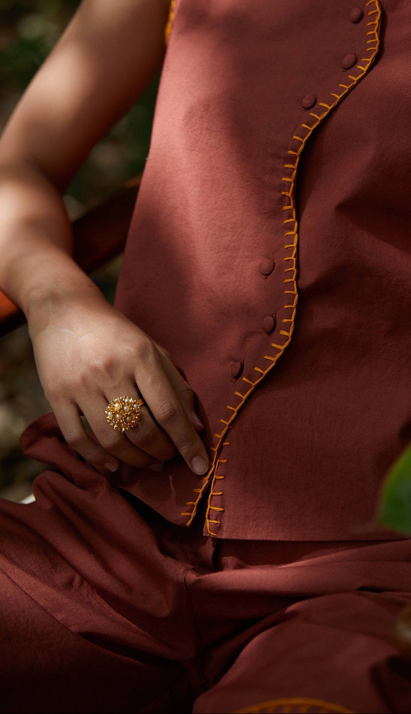 Sunshine Mini Pearl Ring Gold