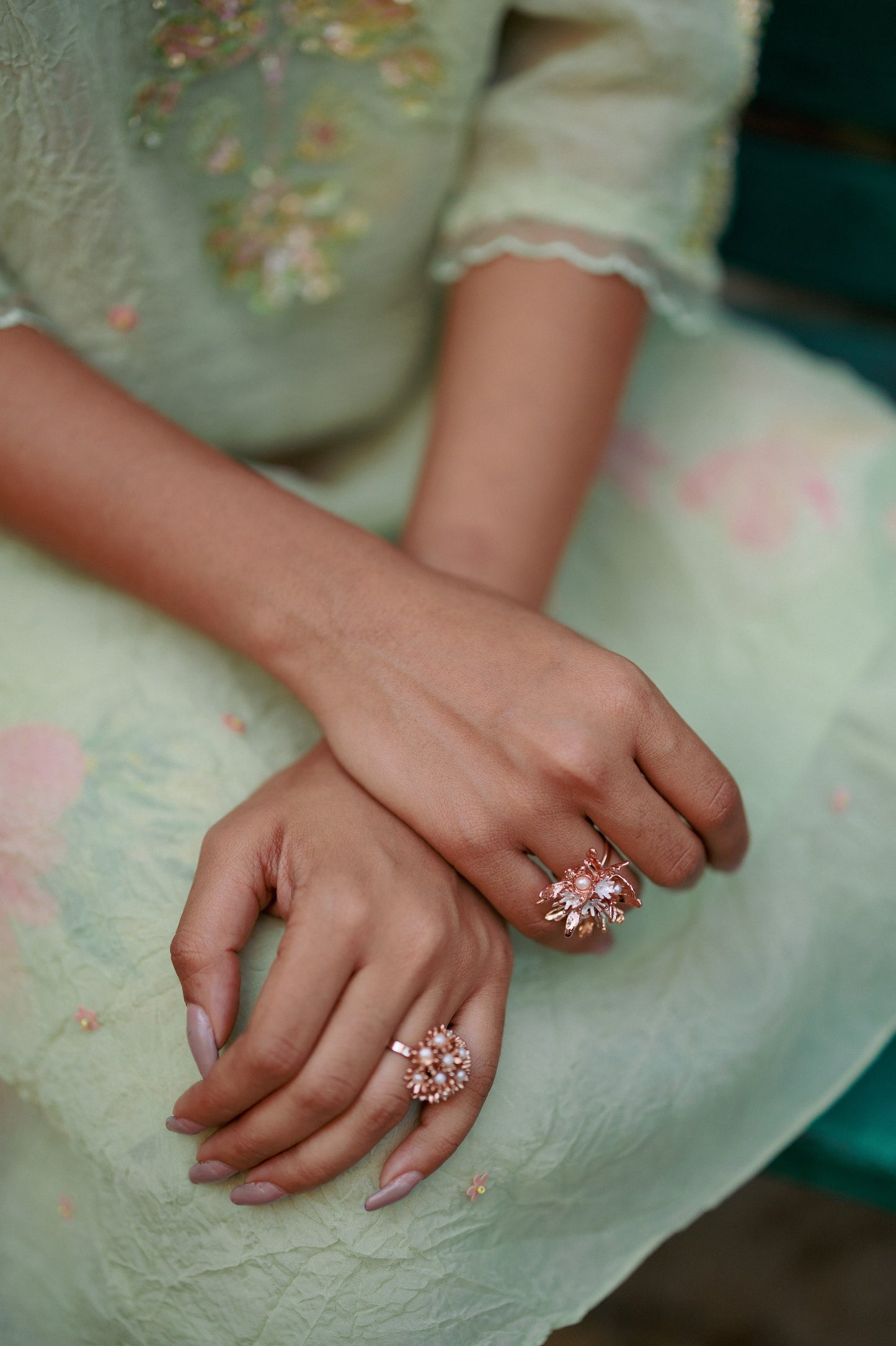 Sunshine Mini Pearl Ring Rose Gold
