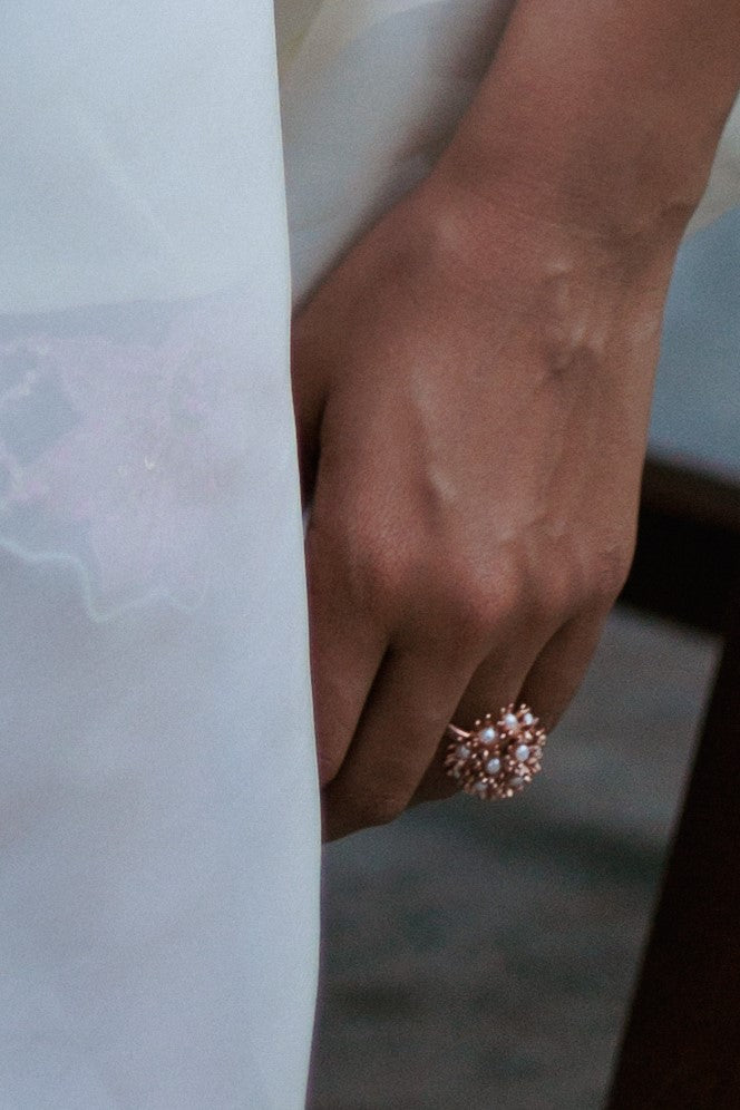 Sunshine Mini Pearl Ring Rose Gold