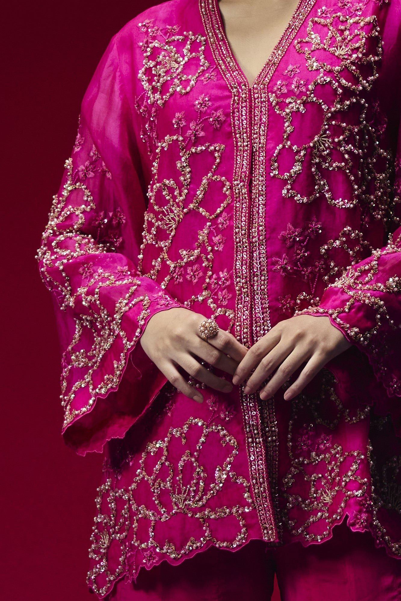 Sunshine Mini Pearl Ring Rose Gold