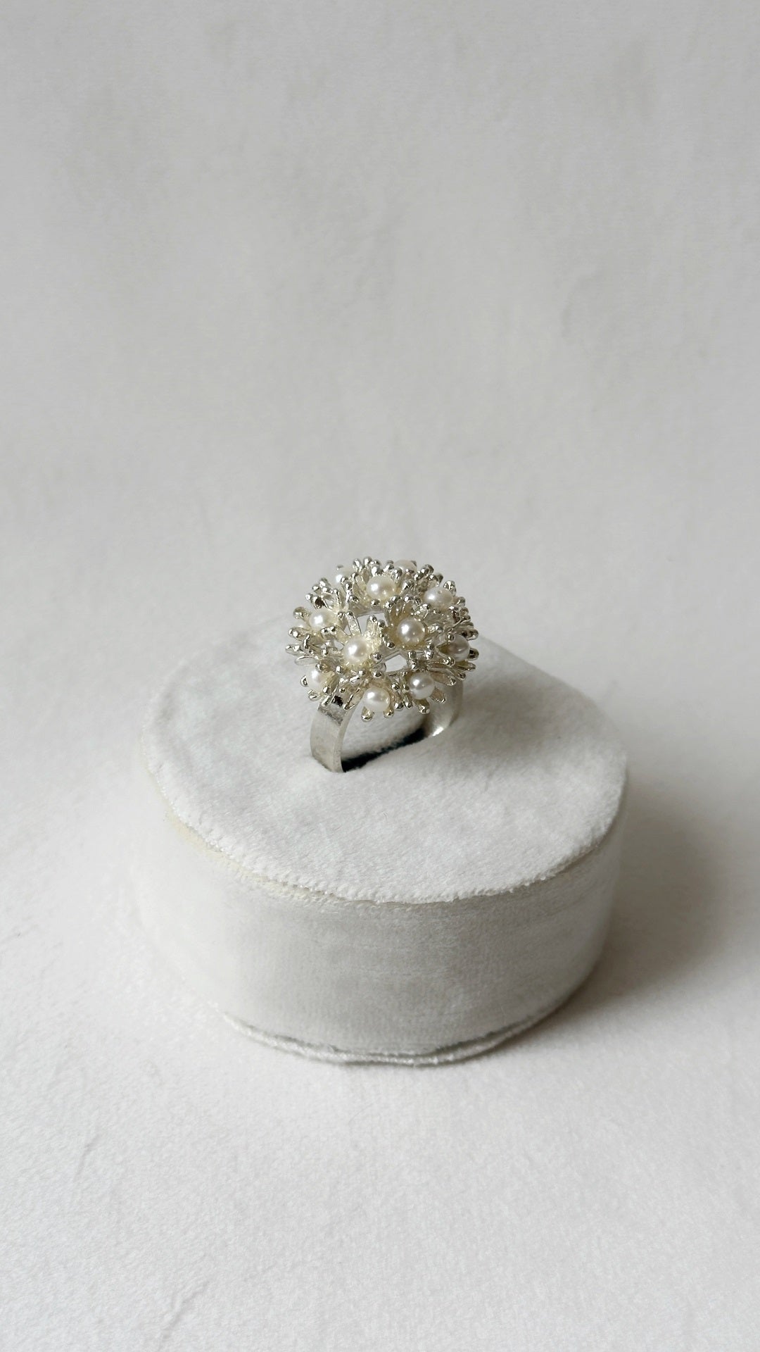 Sunshine Mini Pearl Ring Silver