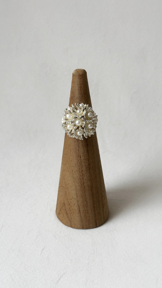 Sunshine Mini Pearl Ring Silver