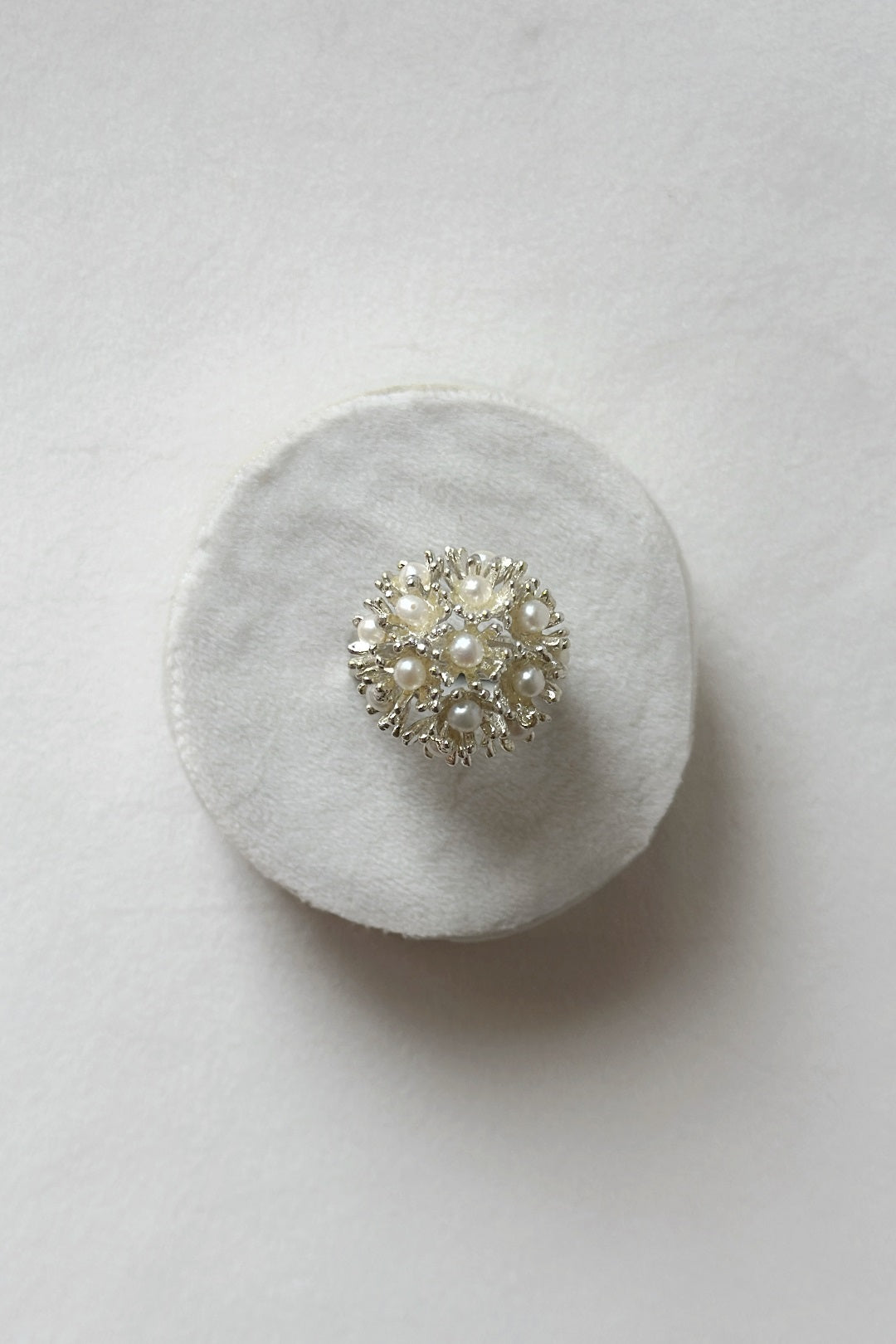 Sunshine Mini Pearl Ring Silver