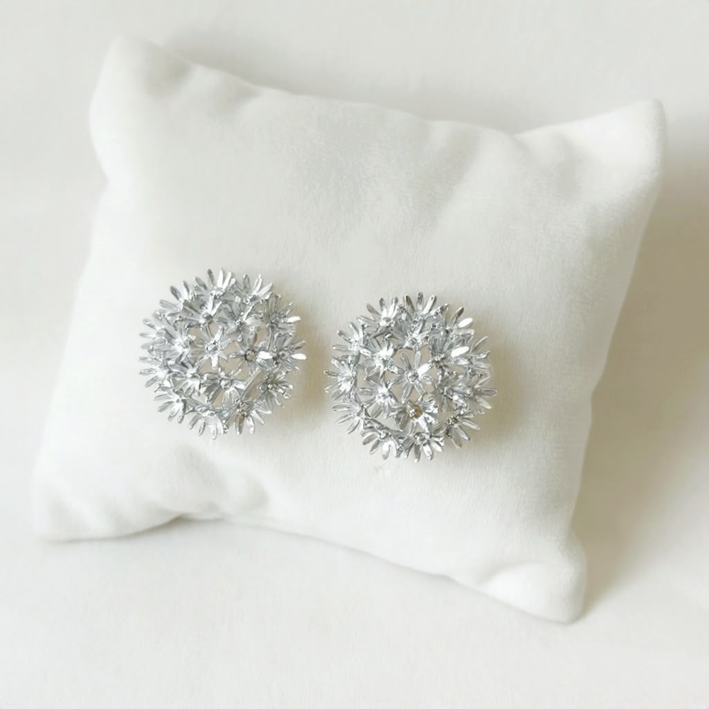 Springtime Sunshine Midi Studs - Silver