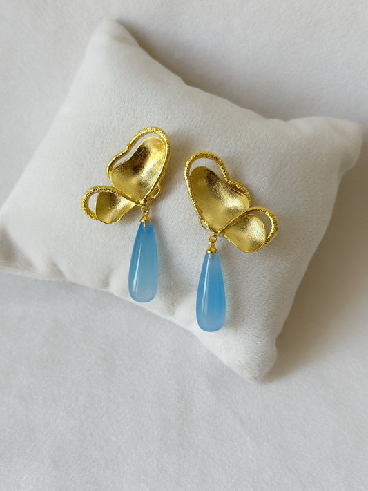 Wings of Spring Butterfly Chalcedony Drops