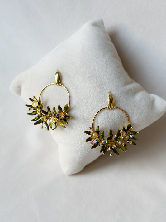 Festive chandbali small blue