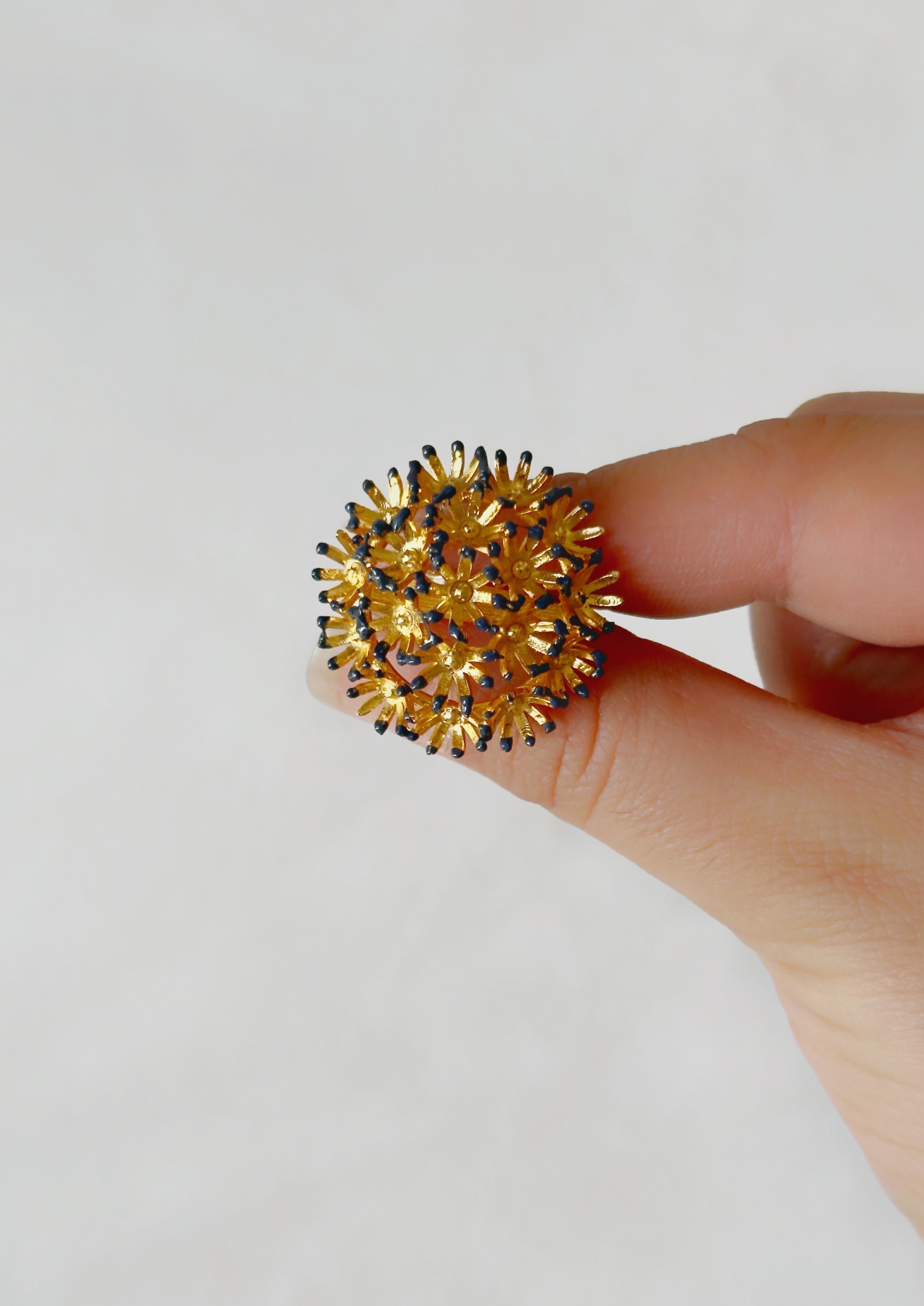 Springtime Sunshine Midi Ring Forget me not Blue