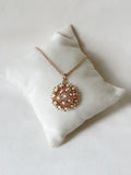 Sunshine Midi Pearl Pendant - Rose Gold
