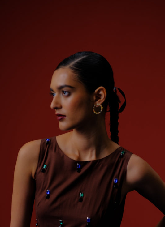 Tourmaline Chakra Studs Silver