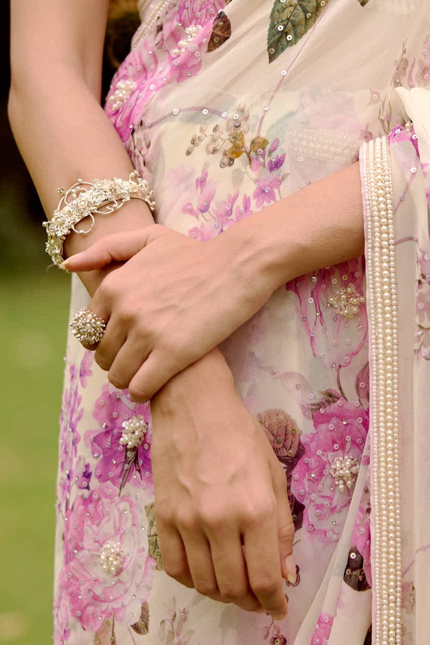 Sunshine Mini Pearl Ring Silver