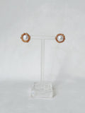 Pearl Cup Studs Rose Gold