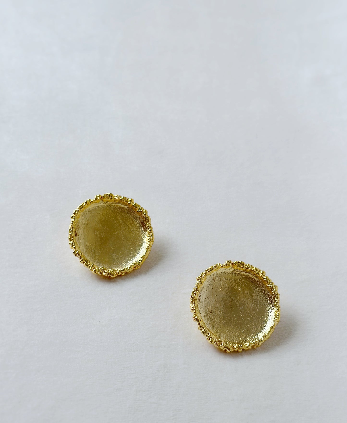 Crater Earrings Gold