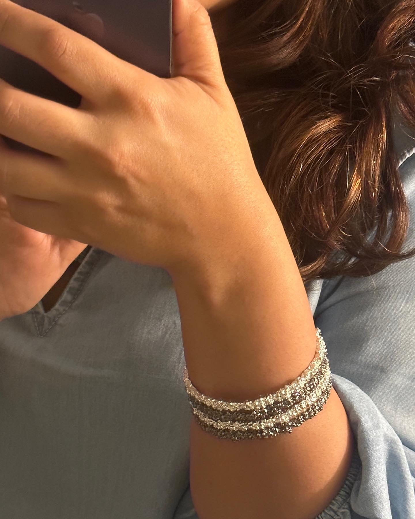 Cosmic Reef Bangle Meteorite Black