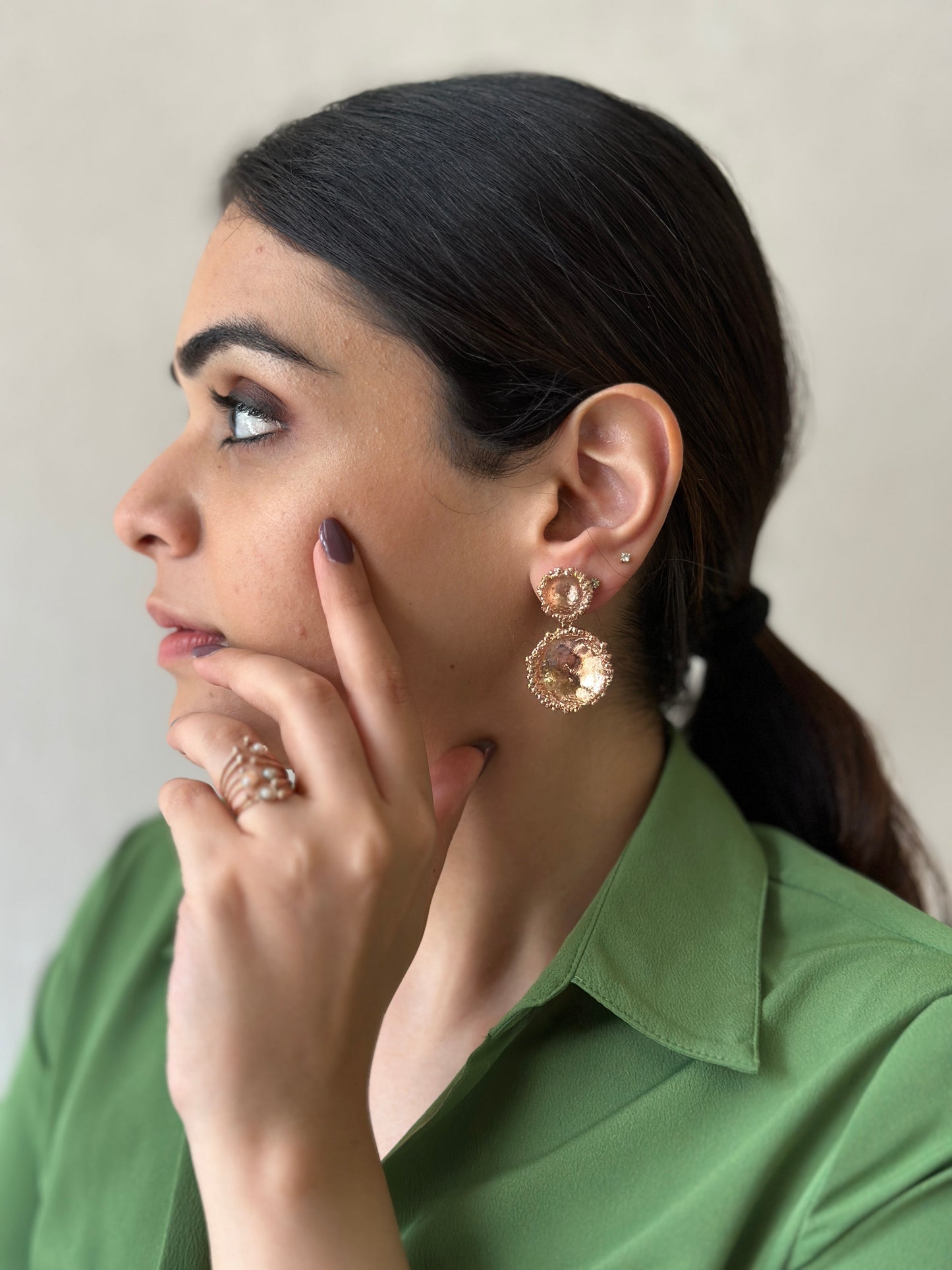 Comet Earrings Rose Gold
