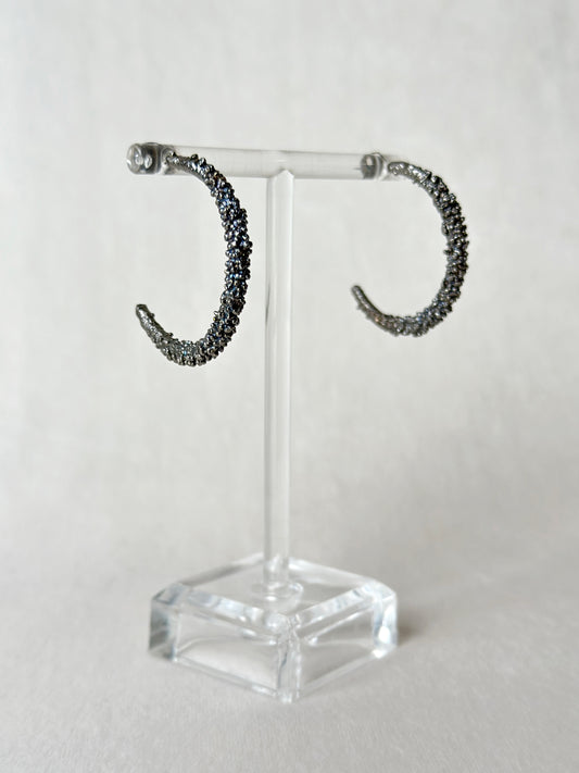 Half Moon Hoops Meteorite Black