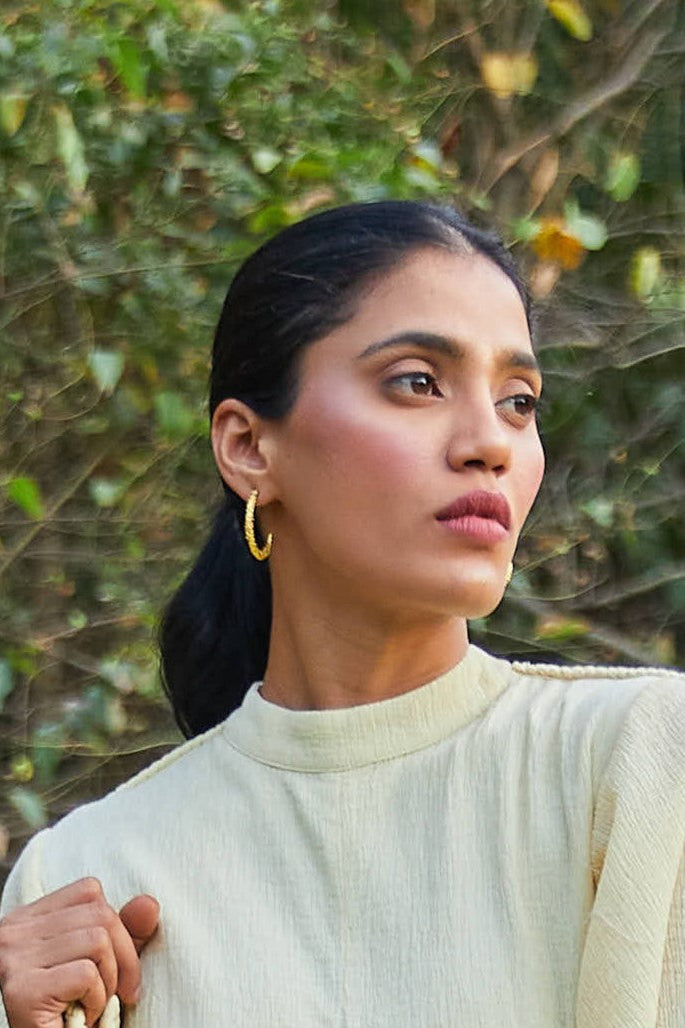 Half Moon Hoops Gold
