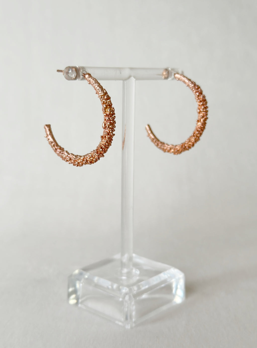 Half Moon Hoops Rose Gold