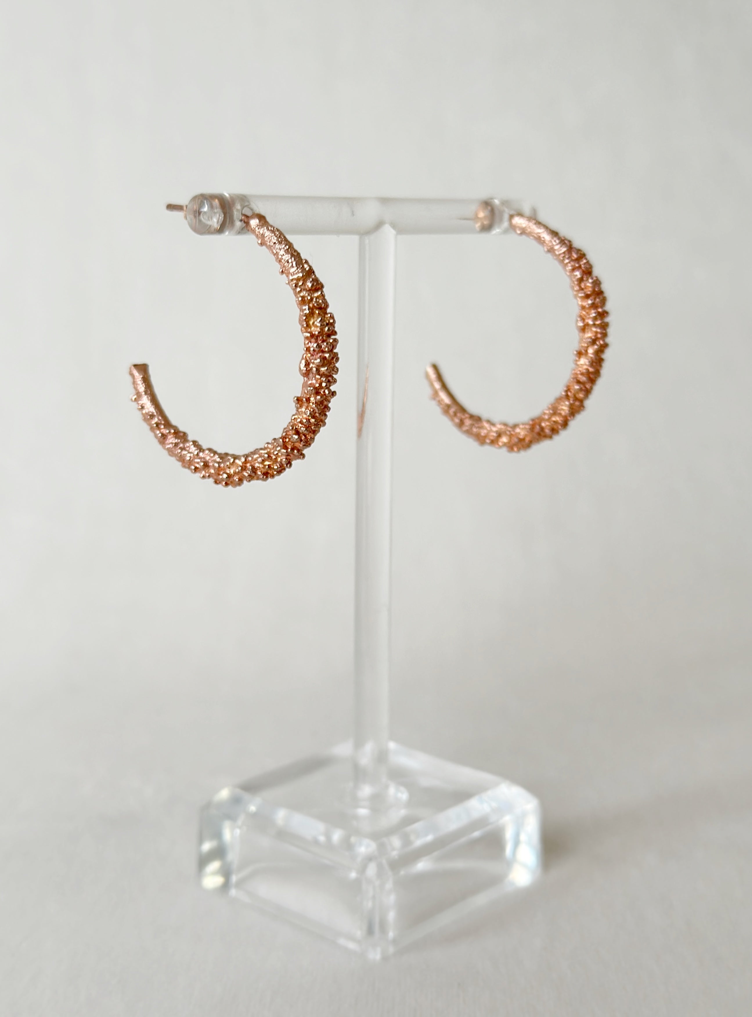 Half Moon Hoops Rose Gold