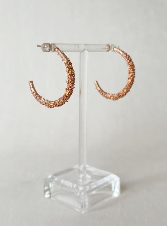Half Moon Hoops Rose Gold