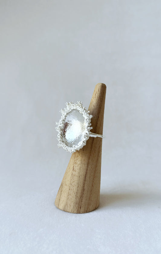 Crater Ring Silver