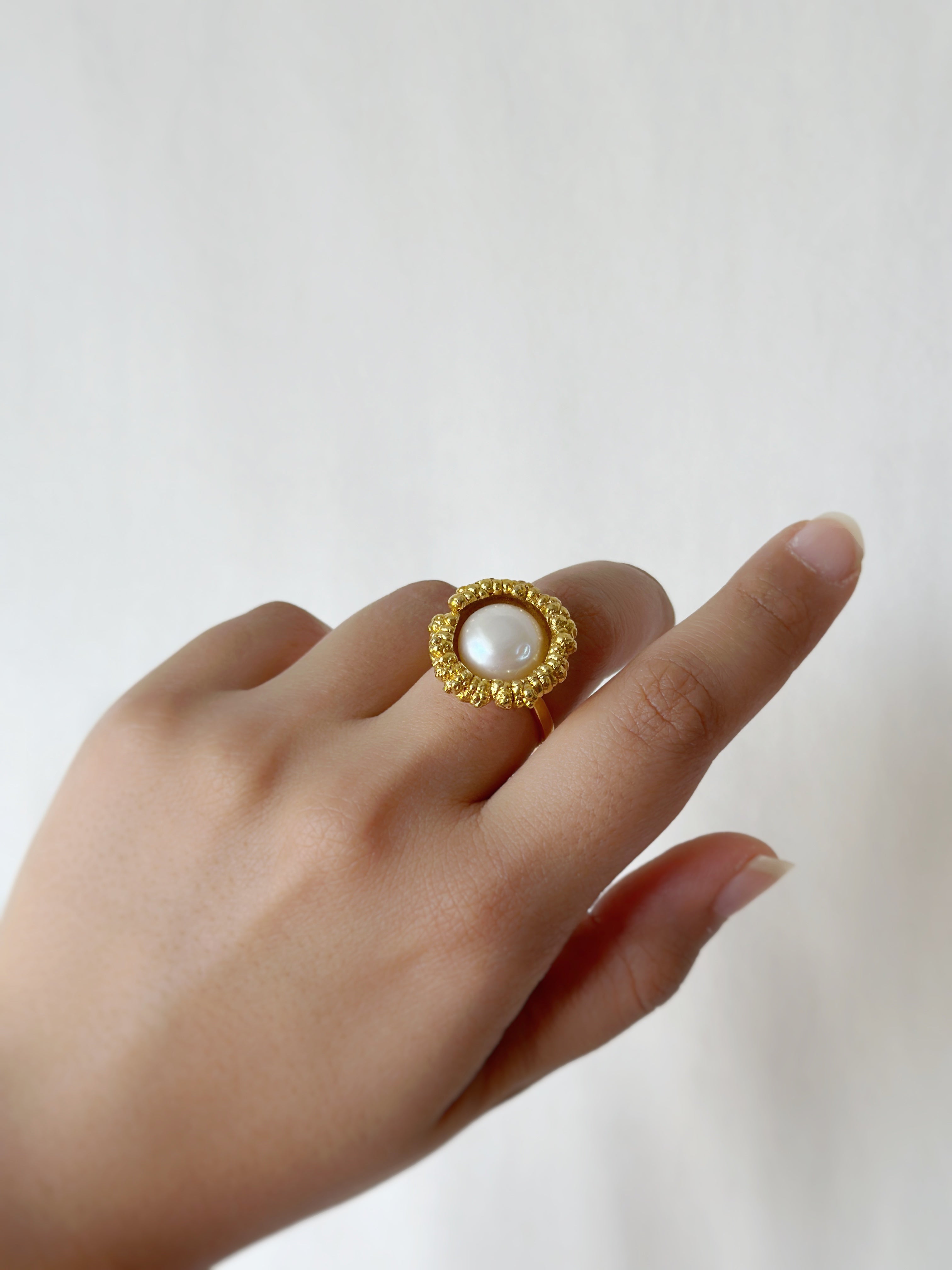 Reef Pearl Ring Gold