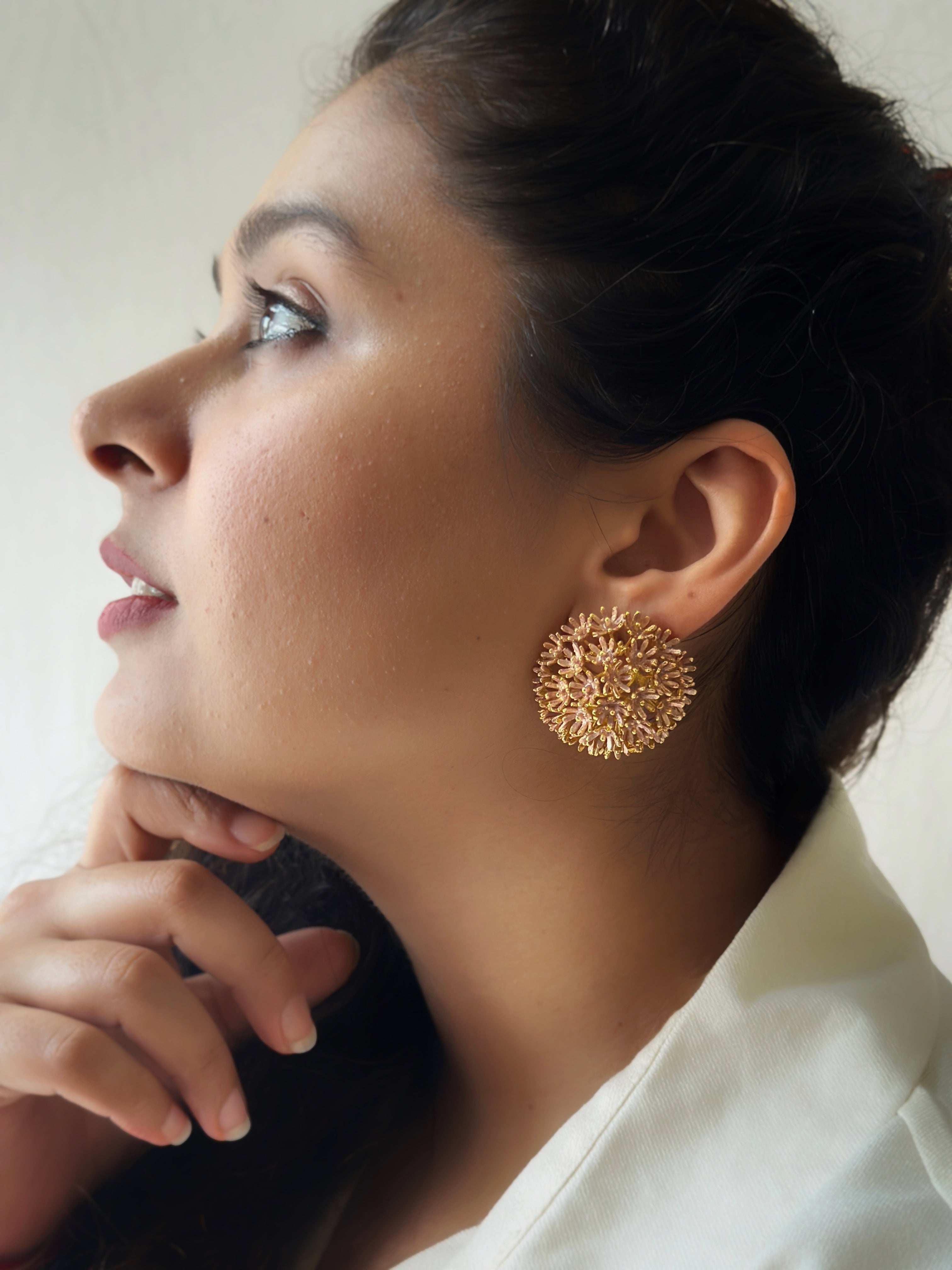 Springtime Sunshine Studs Pastel Pink