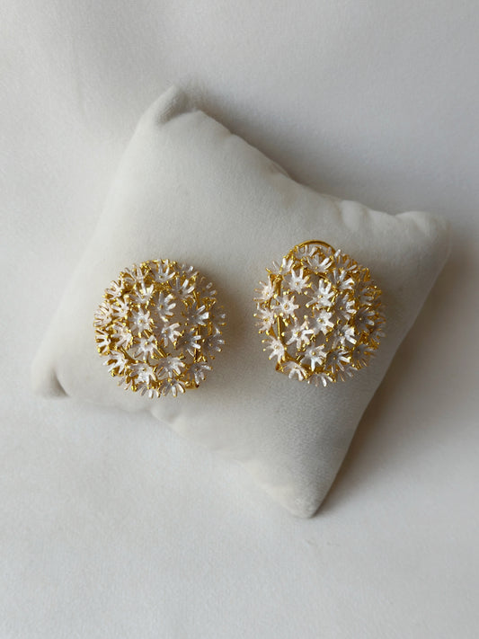 Springtime Sunshine Studs Snowy white