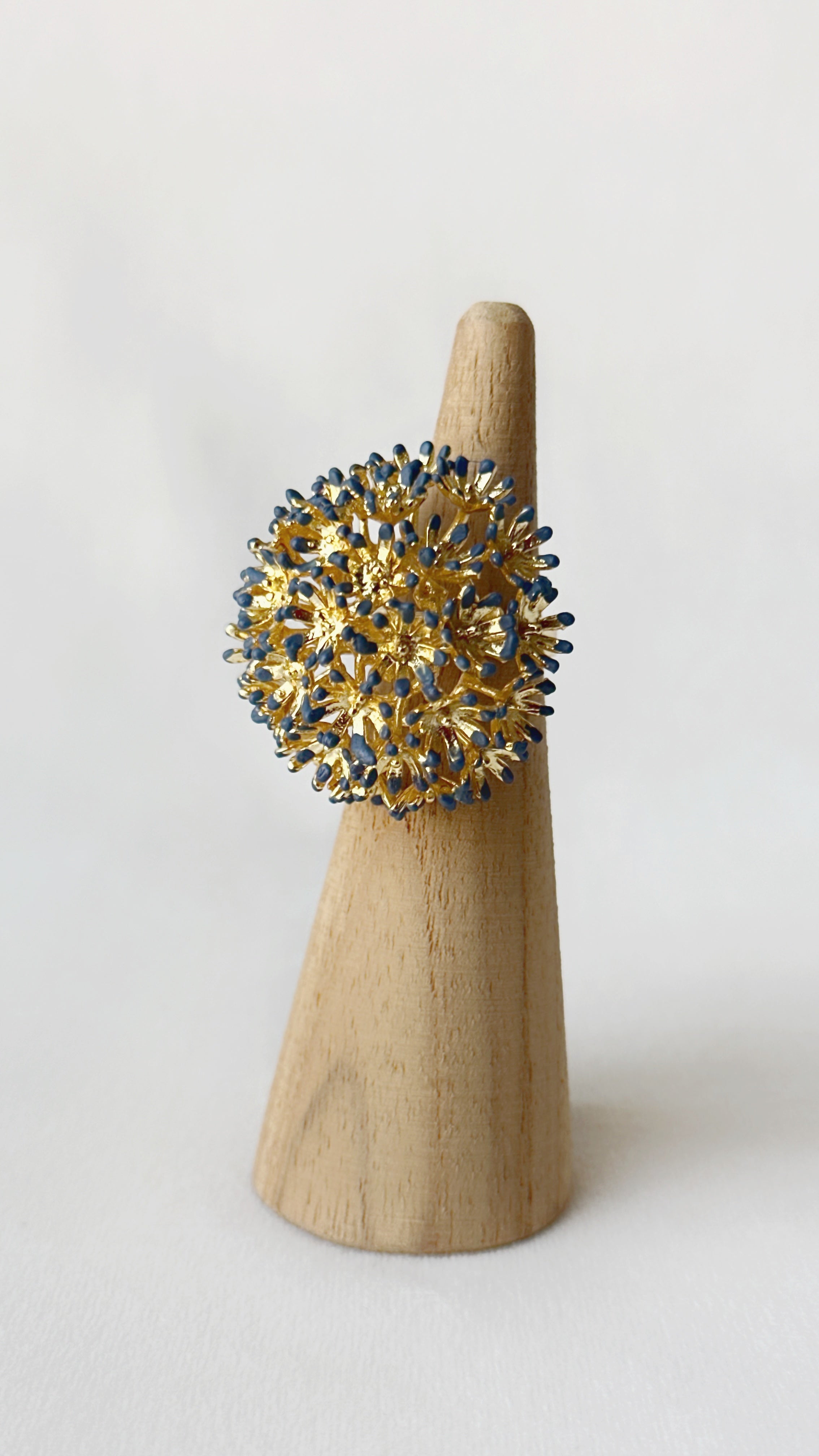 Springtime Sunshine Ring Forget-me-not blue