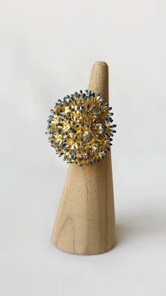 Springtime Sunshine Ring Forget-me-not blue
