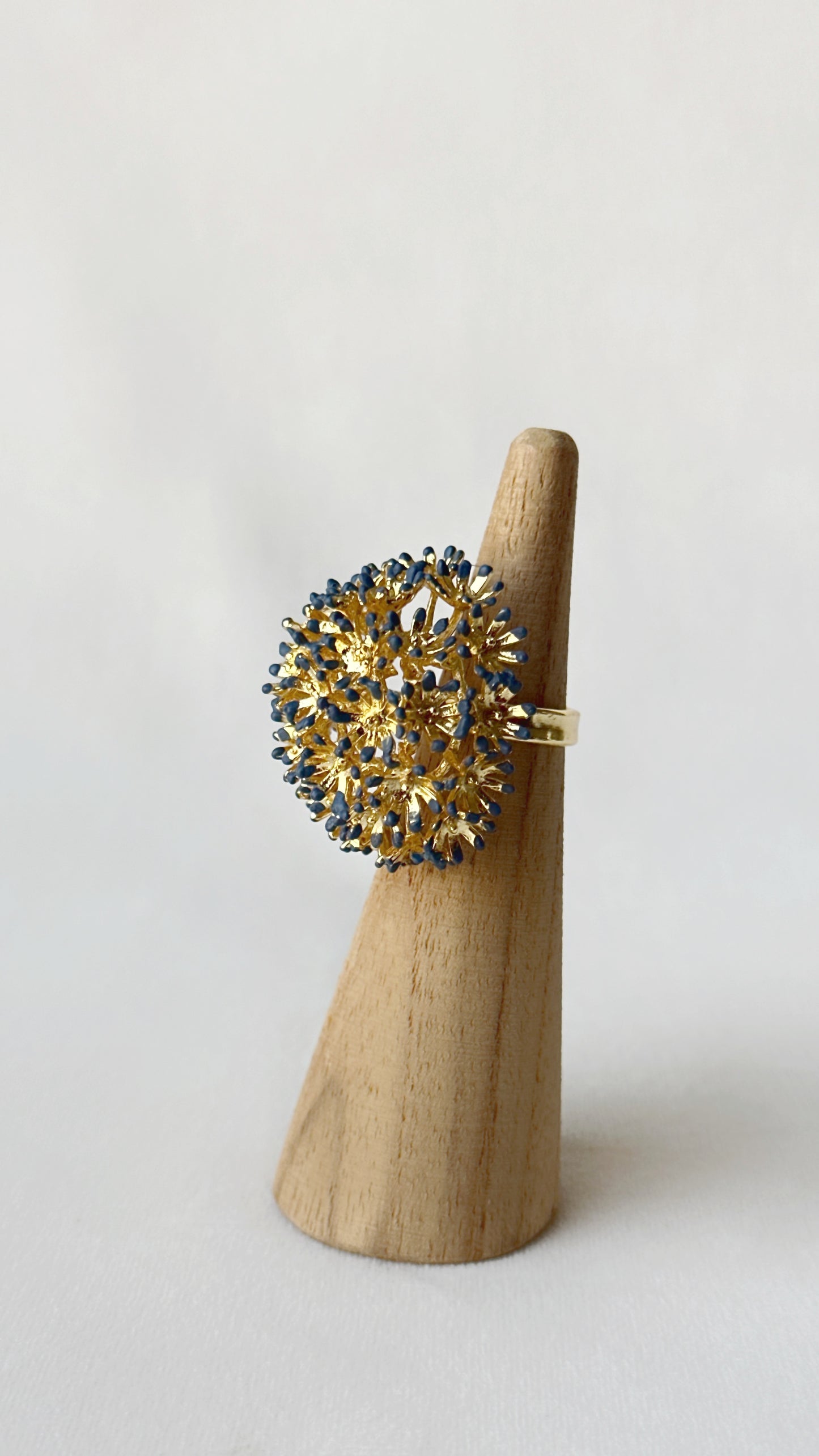 Springtime Sunshine Ring Forget-me-not blue