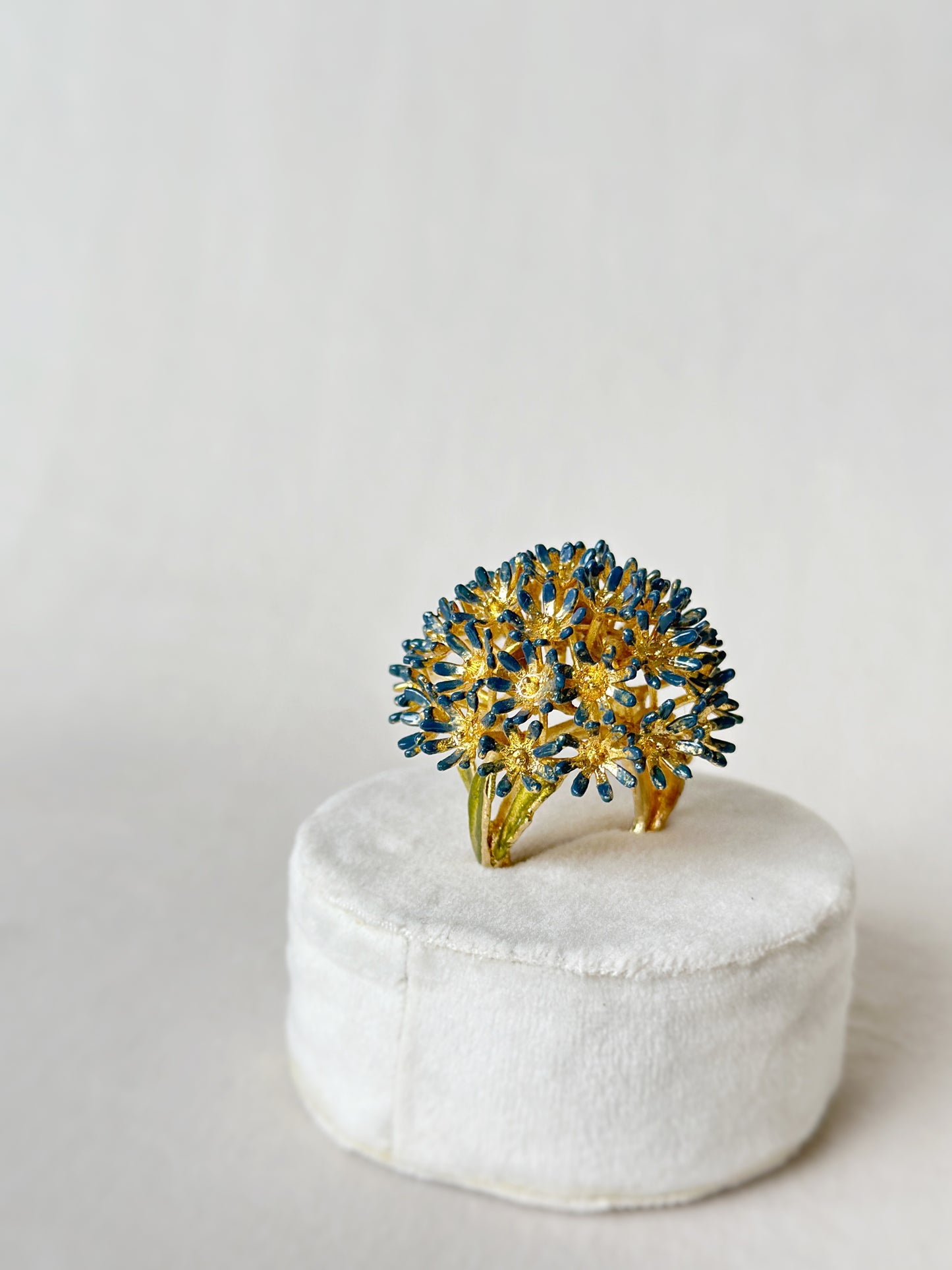 Springtime Sunshine Ring Forget-me-not blue