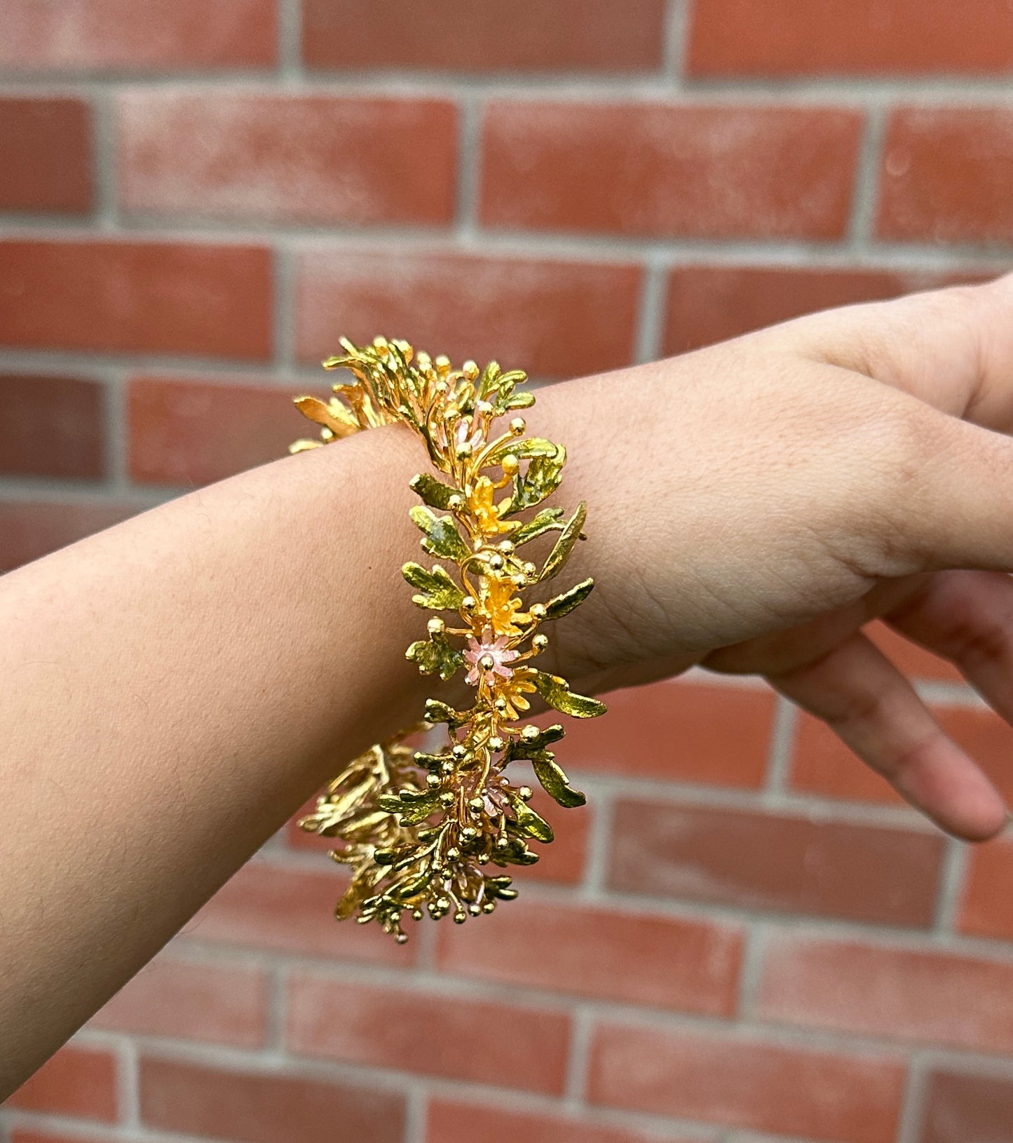 Blooming Trail Bangle  - pastel garden