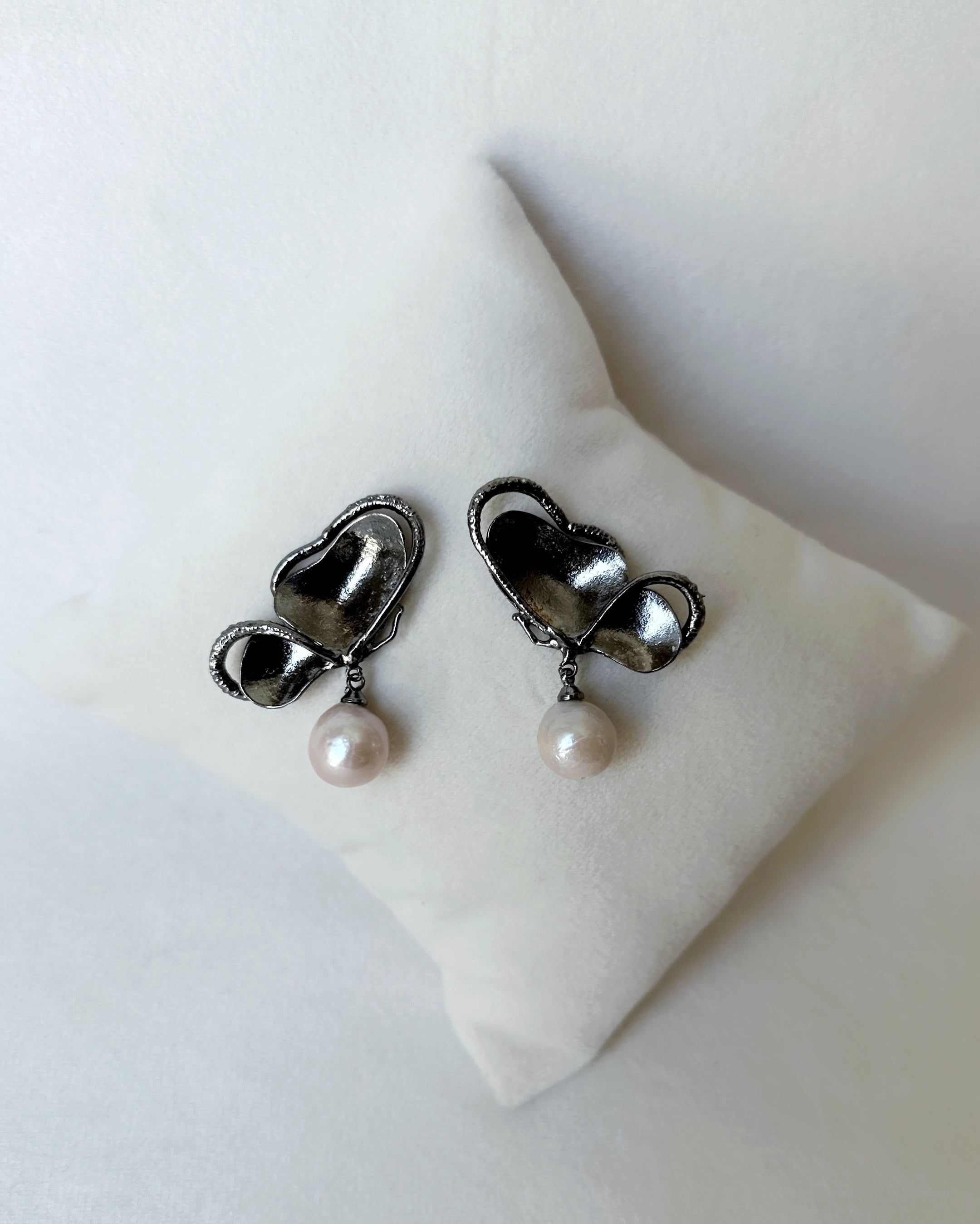 Wings of Spring Butterfly Pearl Drop Studs