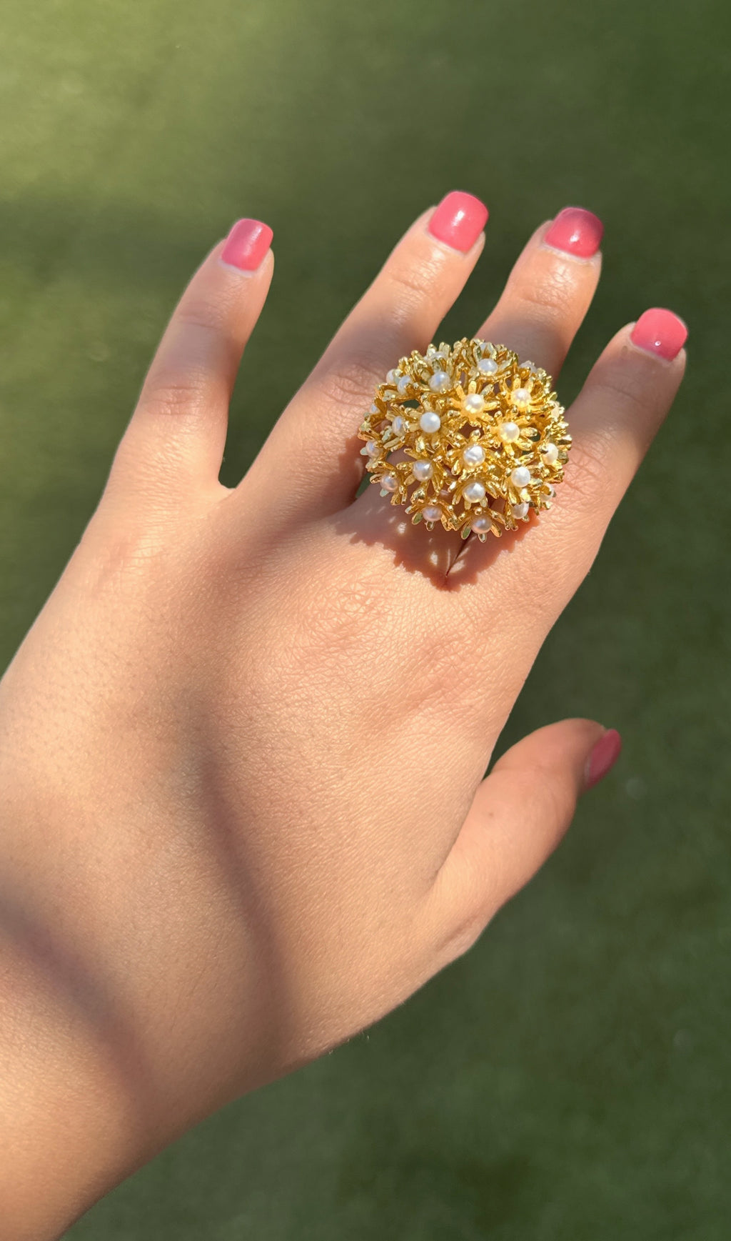 Sunshine Pearl Ring - Gold