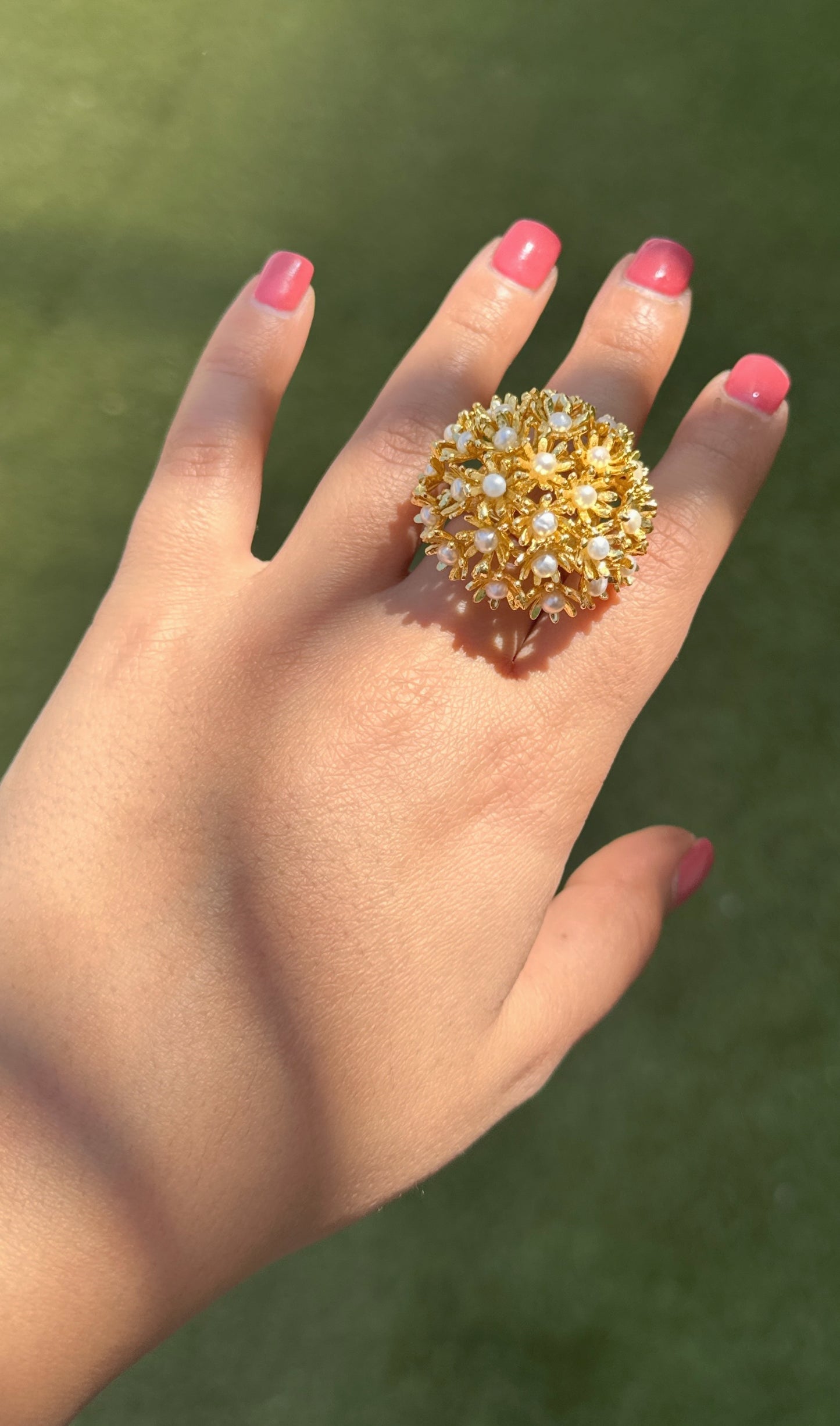 Sunshine Pearl Ring - Gold