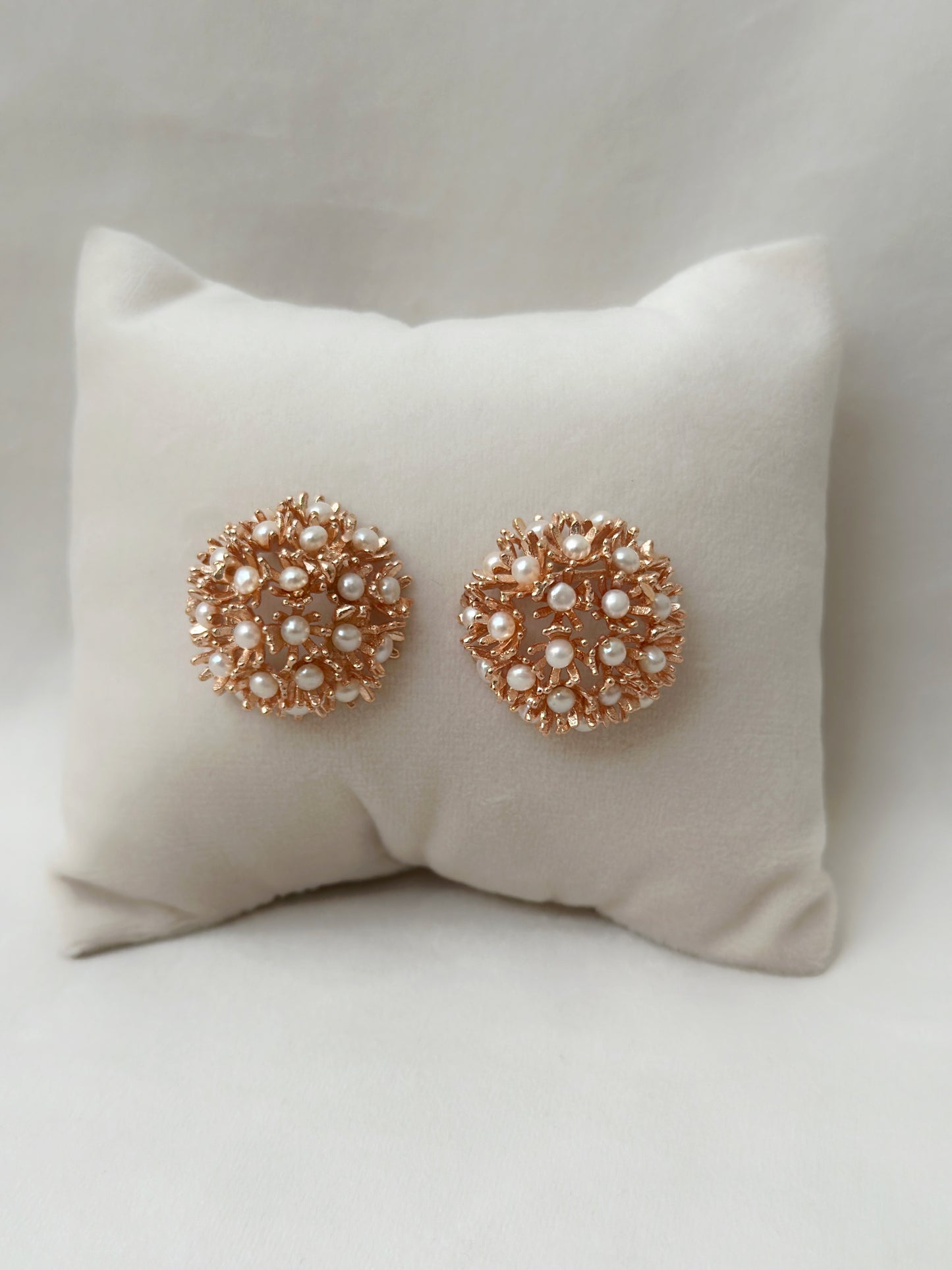Sunshine Midi Pearl Danglers - Rose Gold
