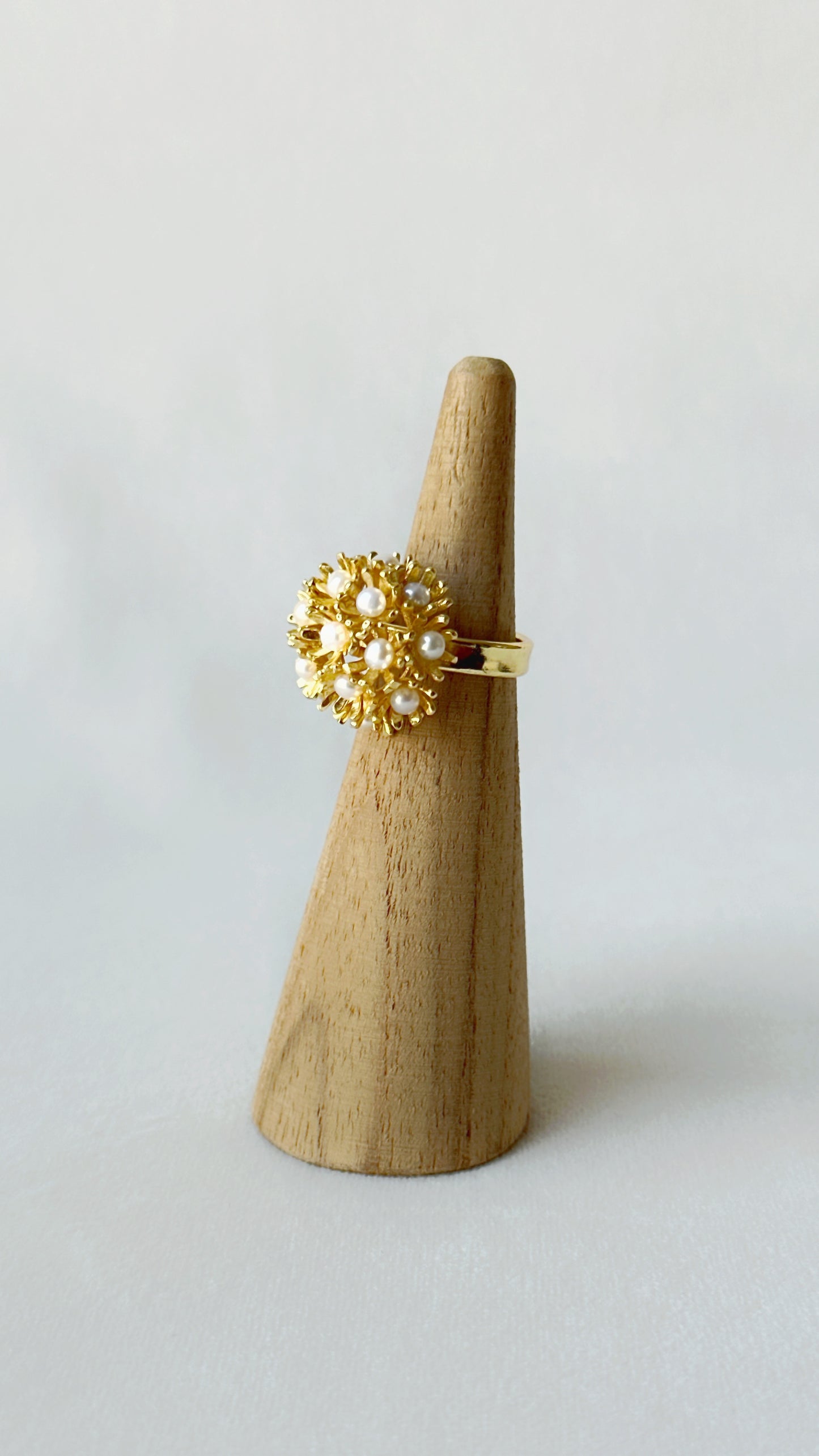 Sunshine Mini Pearl Ring Gold