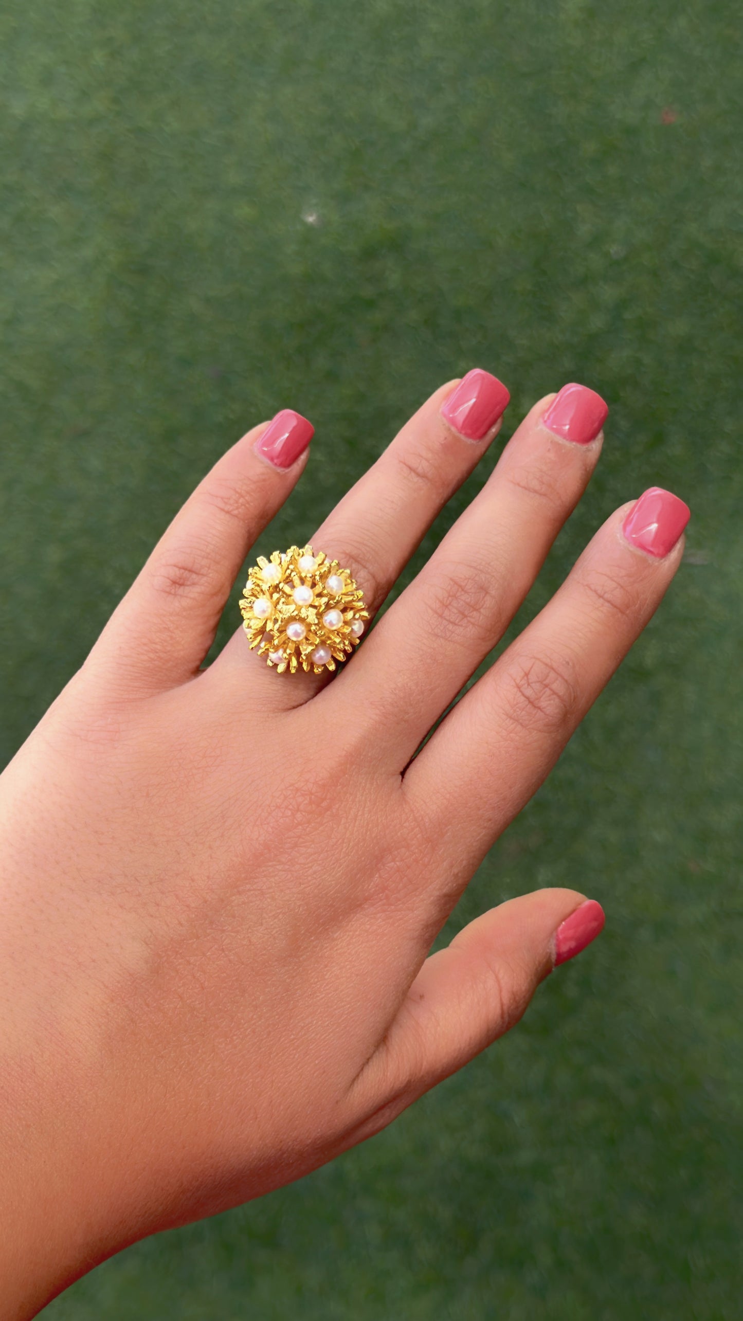 Sunshine Mini Pearl Ring Gold