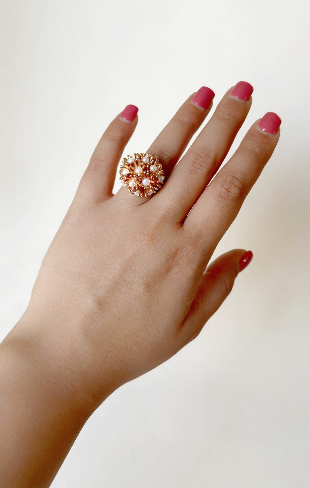 Sunshine Mini Pearl Ring Rose Gold