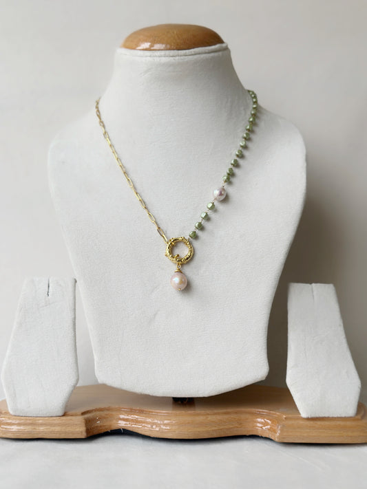 Seagreen paperclip necklace
