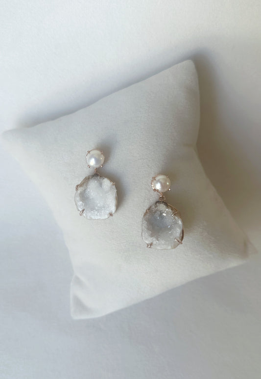 Pearl Druzy Drops