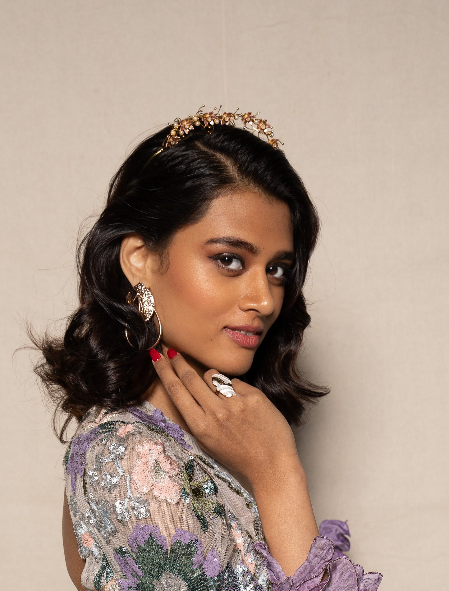 Lotus Blooms Tiara Hairband