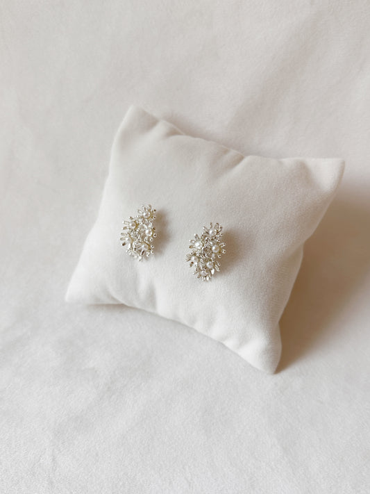 Springtime Pearl Huggies - Silver